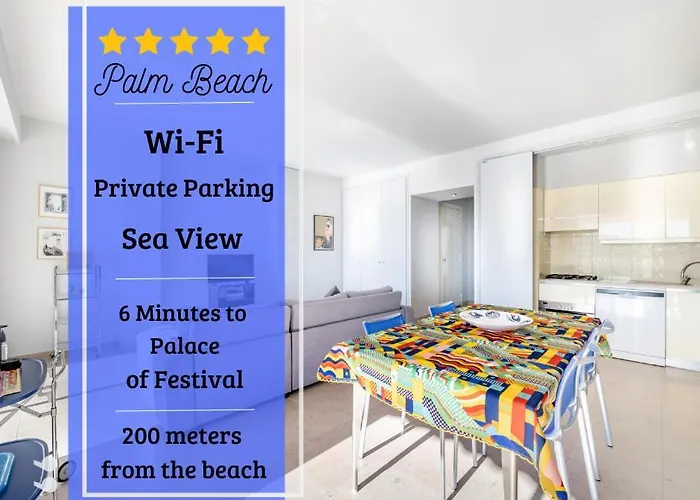 Palm Beach- Free Wifi- Parking- Sea View